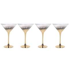 5A Fifth Avenue Pack of 4 Gold Ombre Martini Glasses - From Dunelm